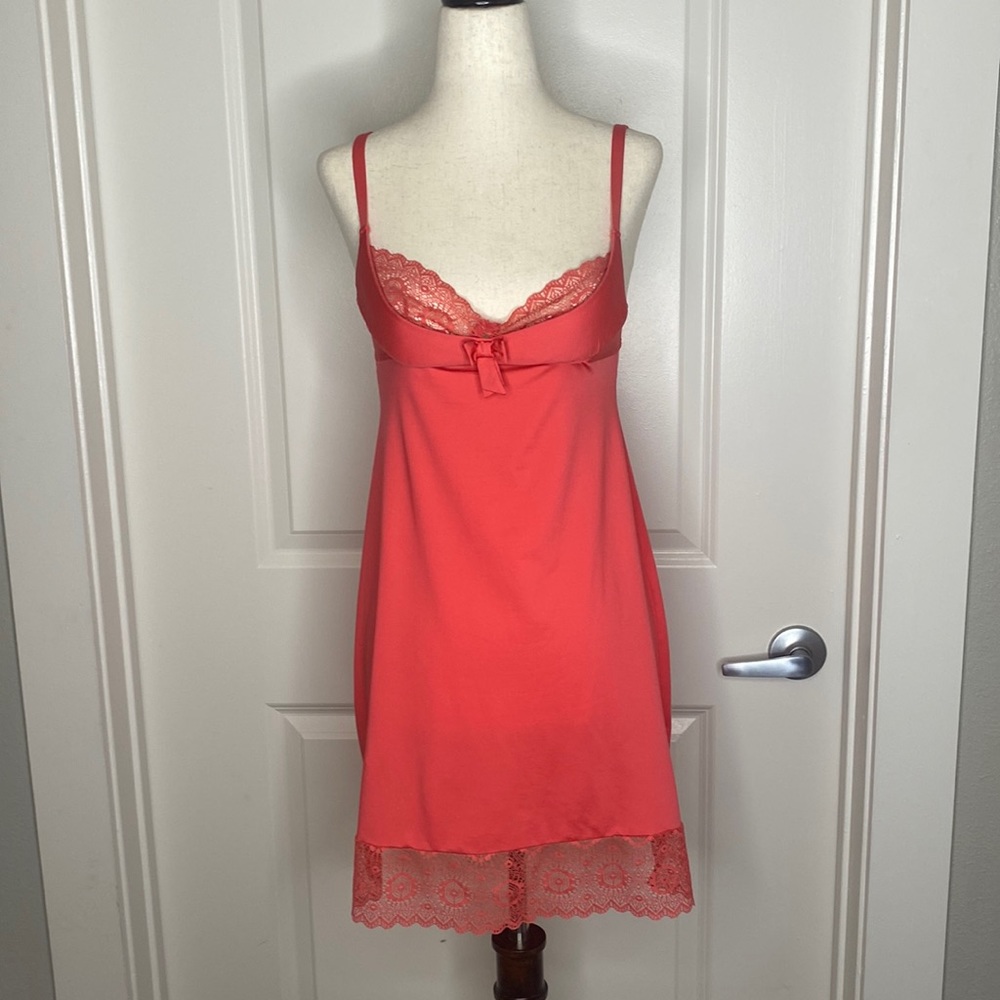 Cosabella Pink/Coral Chemise with Lace Detail Size 32B - XS